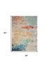2' X 4' Sealife Abstract Power Loom Non Skid Area Rug